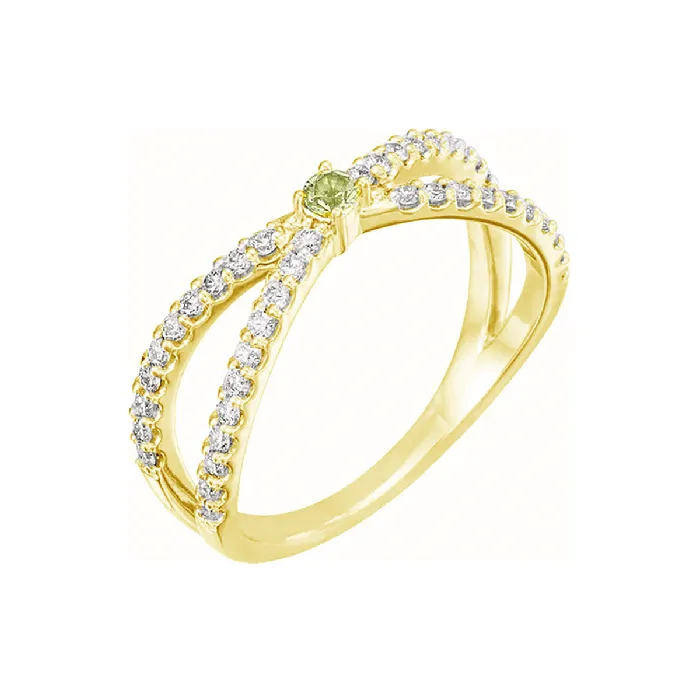 deBebians Rings 14k Mothers Ring with One Birthstone