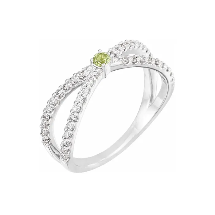 deBebians Rings 14k Mothers Ring with One Birthstone deBebians Rings 14k Mothers Ring with One Birthstone