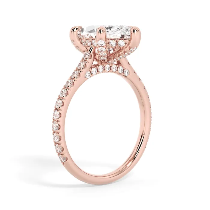 deBebians Rings Diamond Adorned Engagement Ring Setting