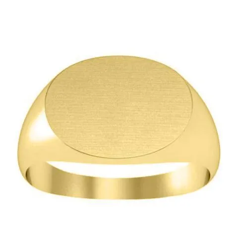 deBebians Rings Elongated Oval Signet Ring for Women 11mm x 7mm