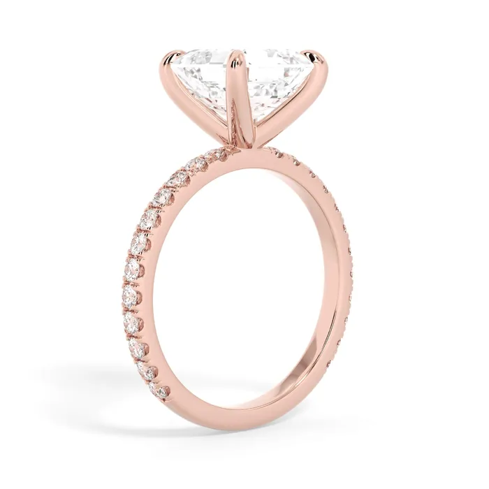 deBebians Rings Round Pave Engagement Ring