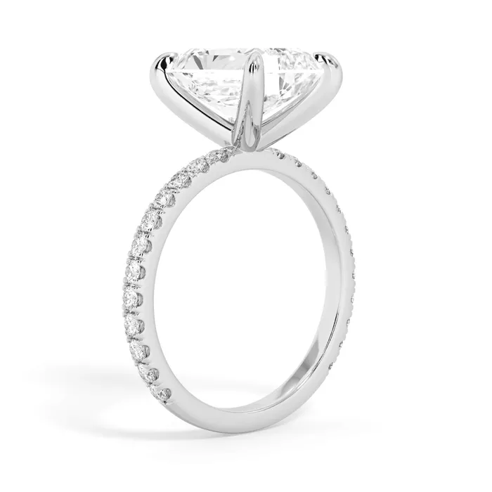 deBebians Rings Round Pave Engagement Ring