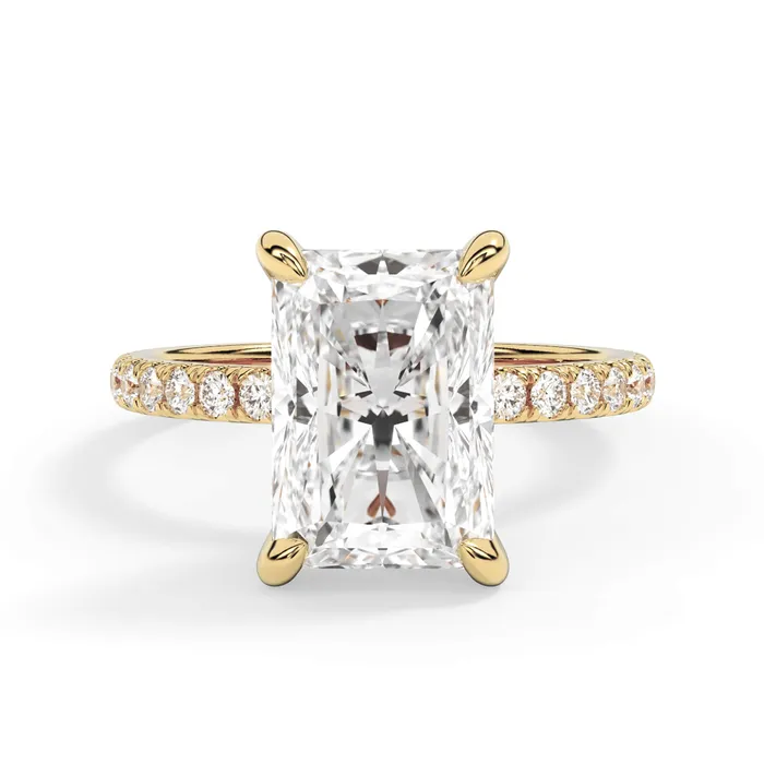 deBebians Rings Round Pave Engagement Ring