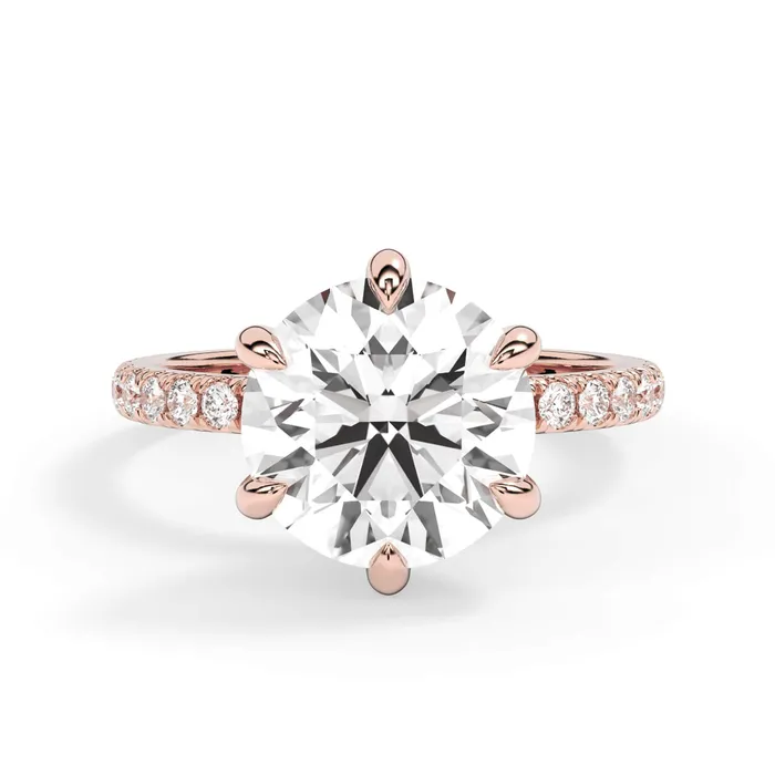 deBebians Rings Round Pave Engagement Ring