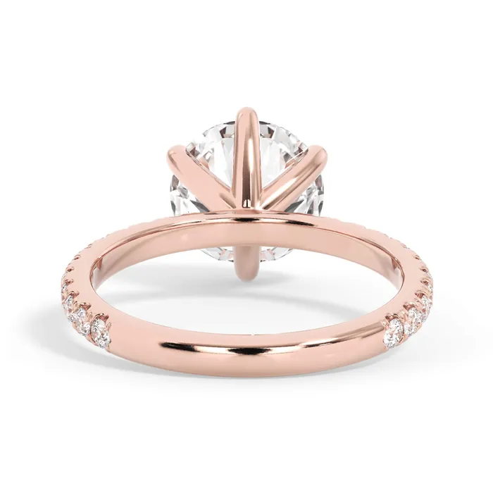 deBebians Rings Round Pave Engagement Ring