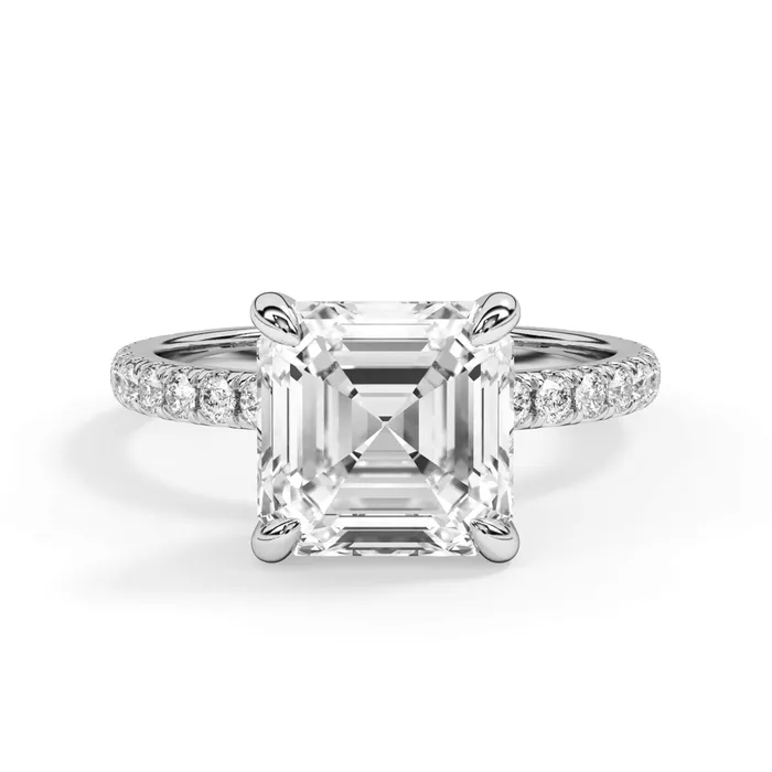 deBebians Rings Round Pave Engagement Ring
