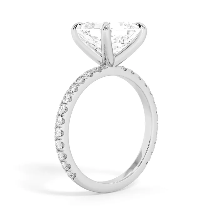 deBebians Rings Round Pave Engagement Ring