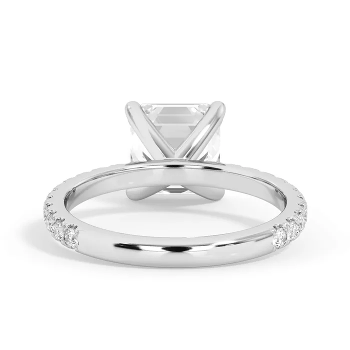 deBebians Rings Round Pave Engagement Ring