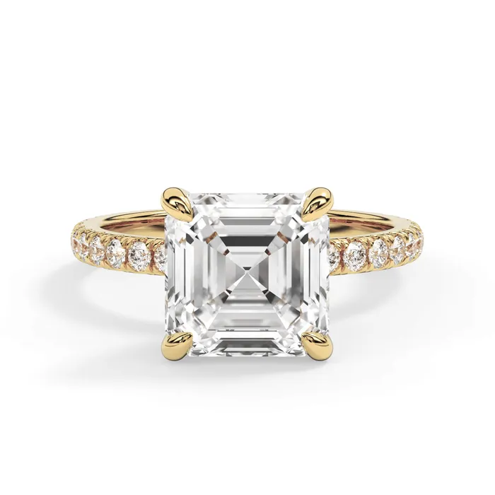 deBebians Rings Round Pave Engagement Ring