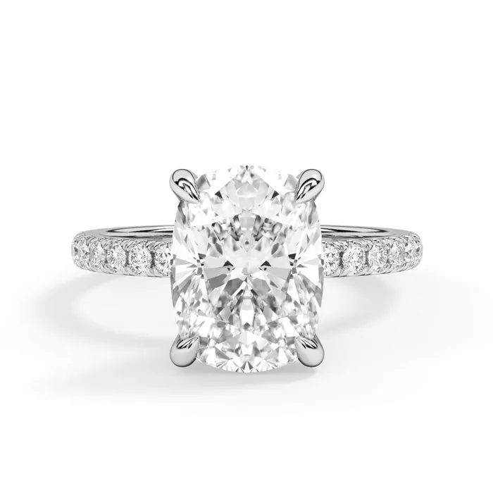deBebians Rings Round Pave Engagement Ring