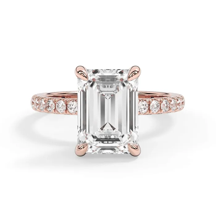 deBebians Rings Round Pave Engagement Ring