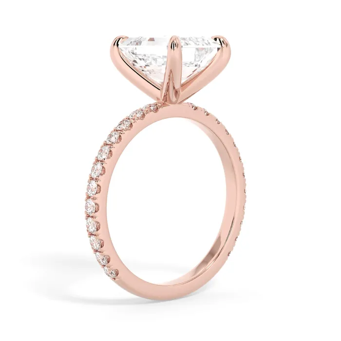 deBebians Rings Round Pave Engagement Ring