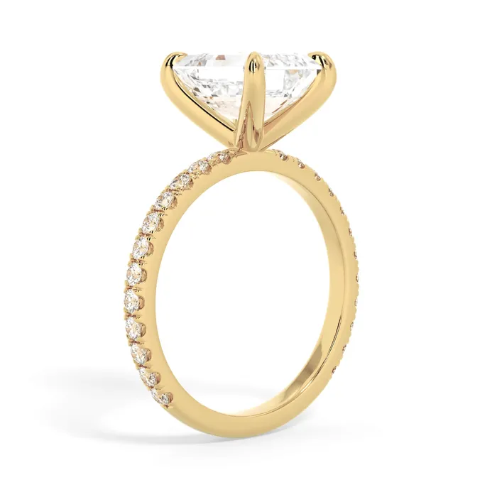 deBebians Rings Round Pave Engagement Ring