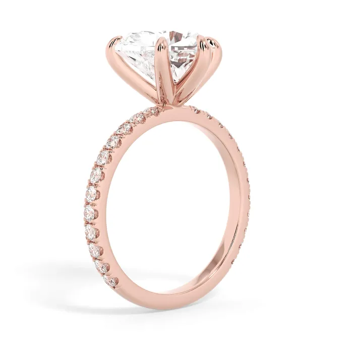 deBebians Rings Round Pave Engagement Ring