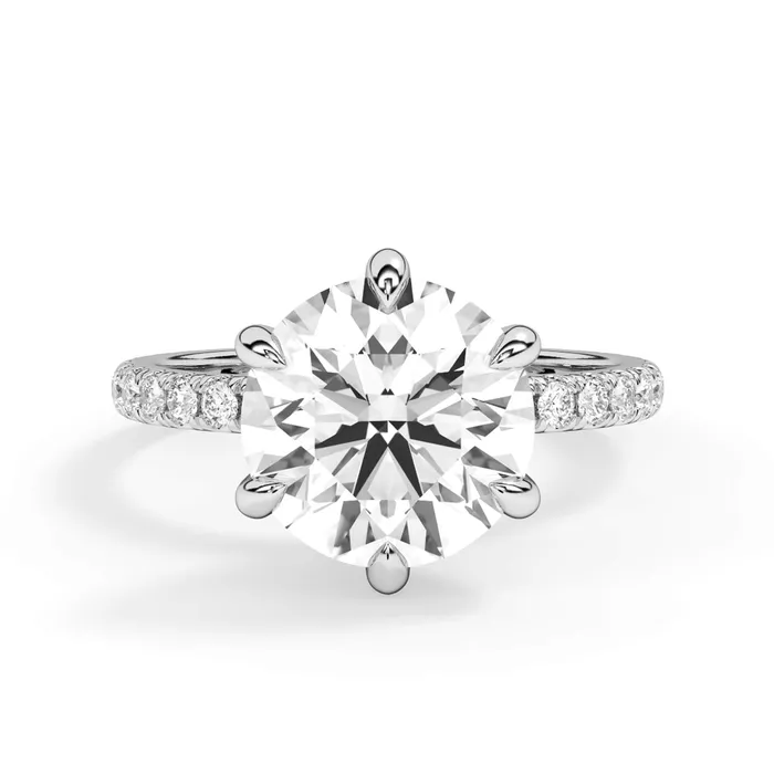 deBebians Rings Round Pave Engagement Ring