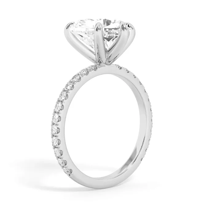deBebians Rings Round Pave Engagement Ring