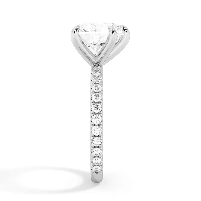 deBebians Rings Round Pave Engagement Ring