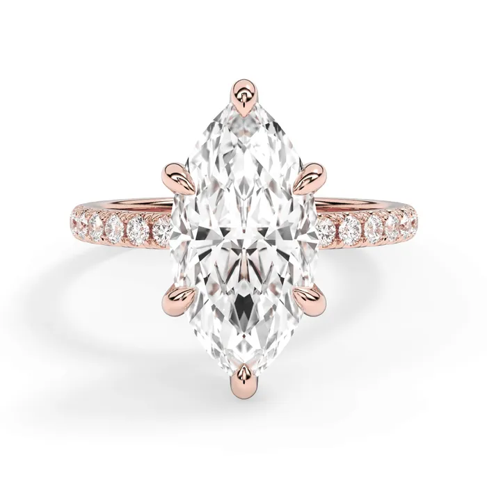 deBebians Rings Round Pave Engagement Ring
