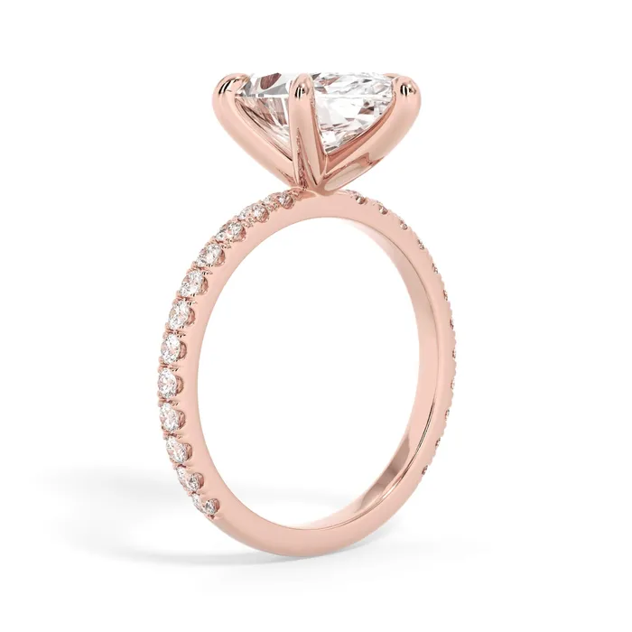 deBebians Rings Round Pave Engagement Ring