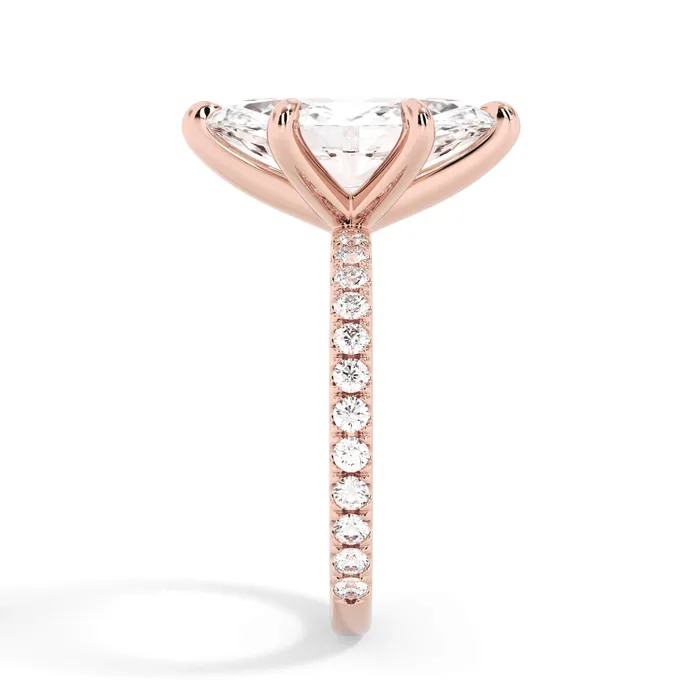 deBebians Rings Round Pave Engagement Ring