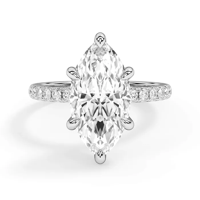 deBebians Rings Round Pave Engagement Ring