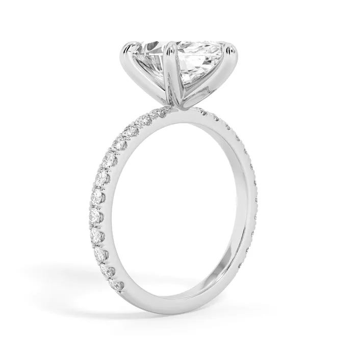 deBebians Rings Round Pave Engagement Ring