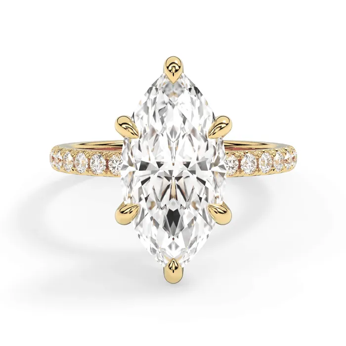 deBebians Rings Round Pave Engagement Ring