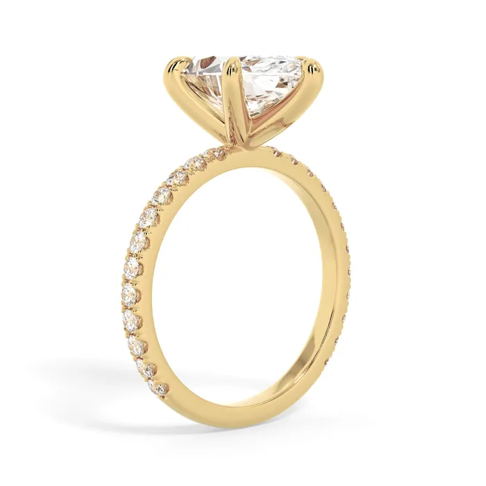 deBebians Rings Round Pave Engagement Ring