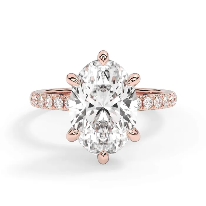 deBebians Rings Round Pave Engagement Ring