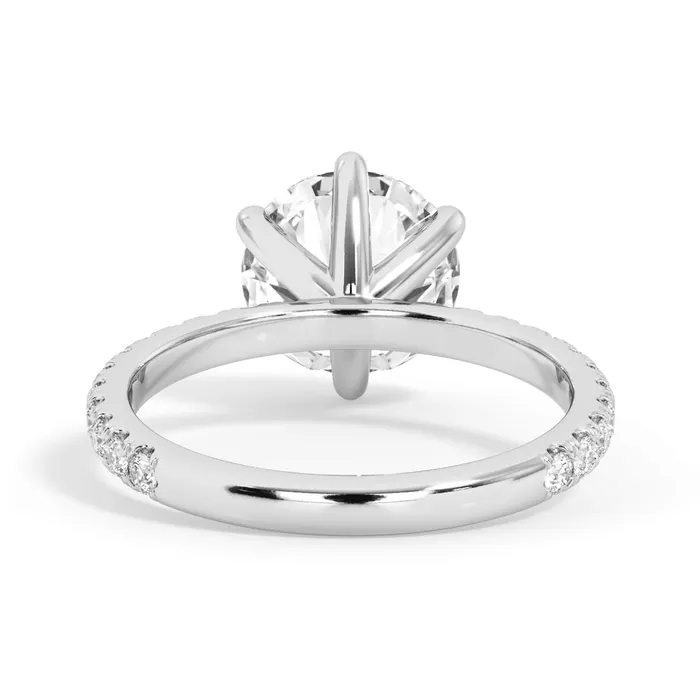 deBebians Rings Round Pave Engagement Ring