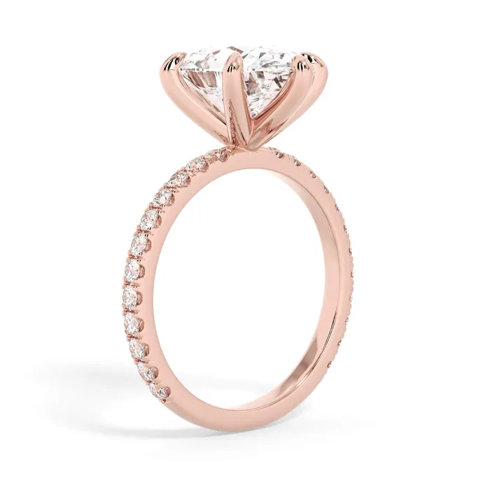 deBebians Rings Round Pave Engagement Ring