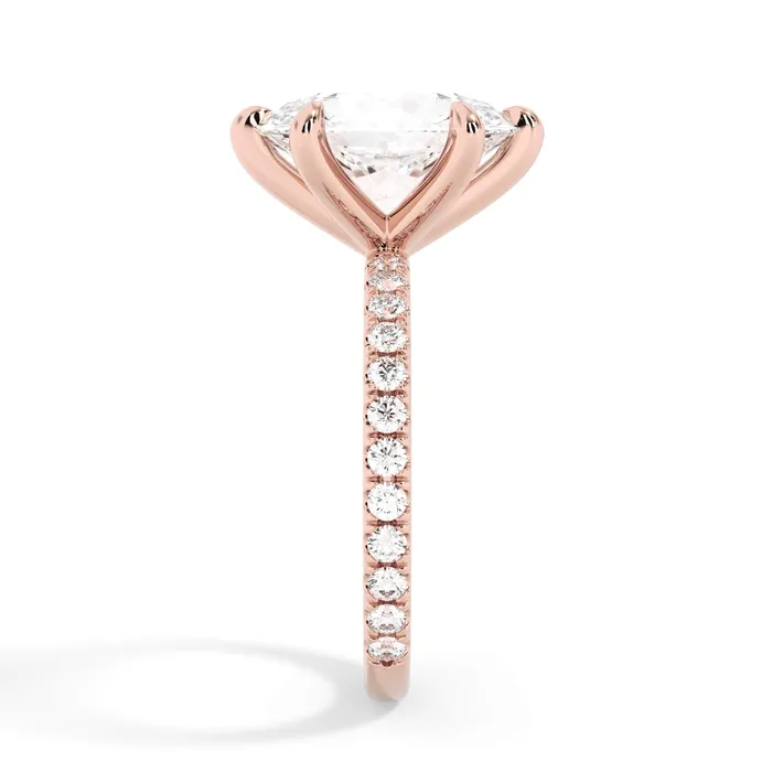 deBebians Rings Round Pave Engagement Ring