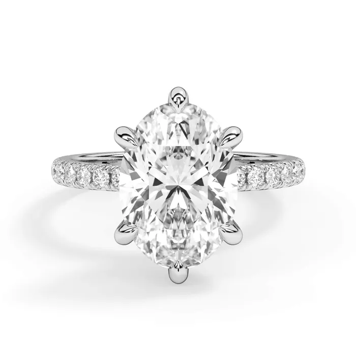 deBebians Rings Round Pave Engagement Ring