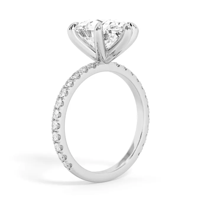 deBebians Rings Round Pave Engagement Ring