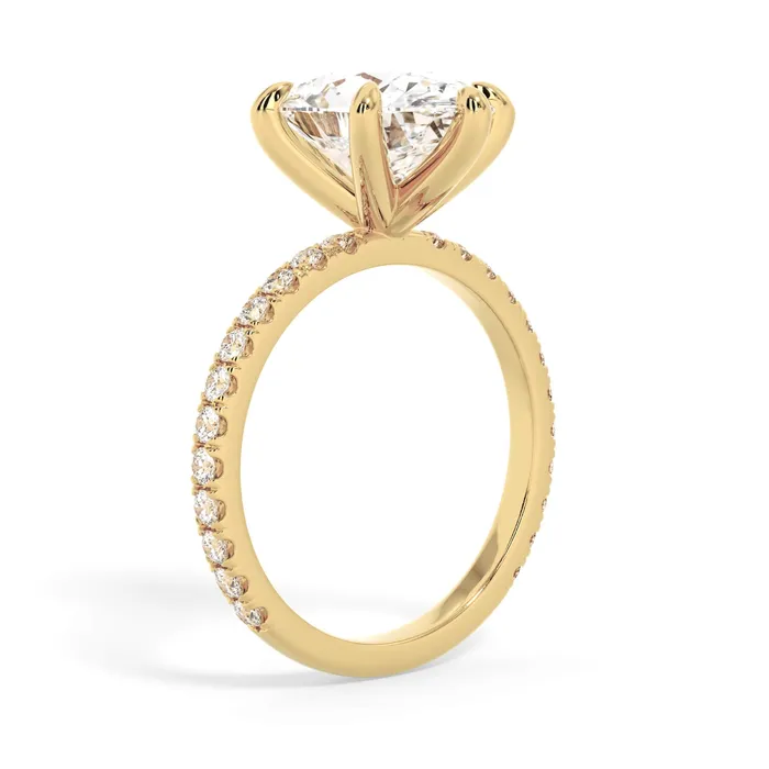 deBebians Rings Round Pave Engagement Ring
