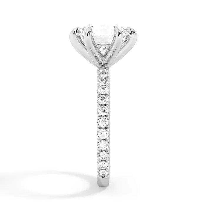 deBebians Rings Round Pave Engagement Ring