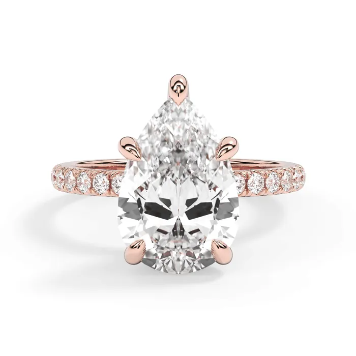 deBebians Rings Round Pave Engagement Ring