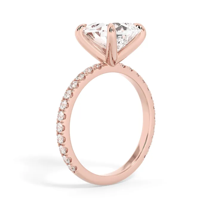 deBebians Rings Round Pave Engagement Ring