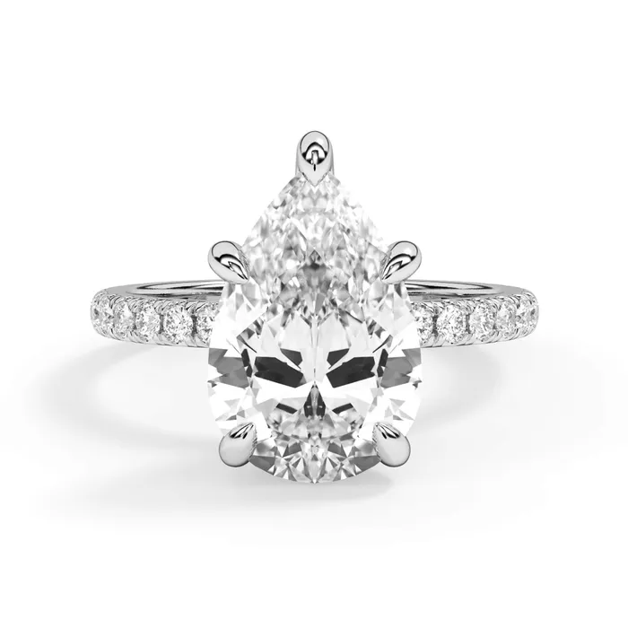 deBebians Rings Round Pave Engagement Ring