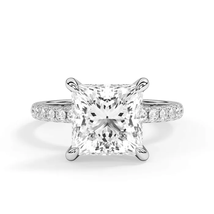 deBebians Rings Round Pave Engagement Ring