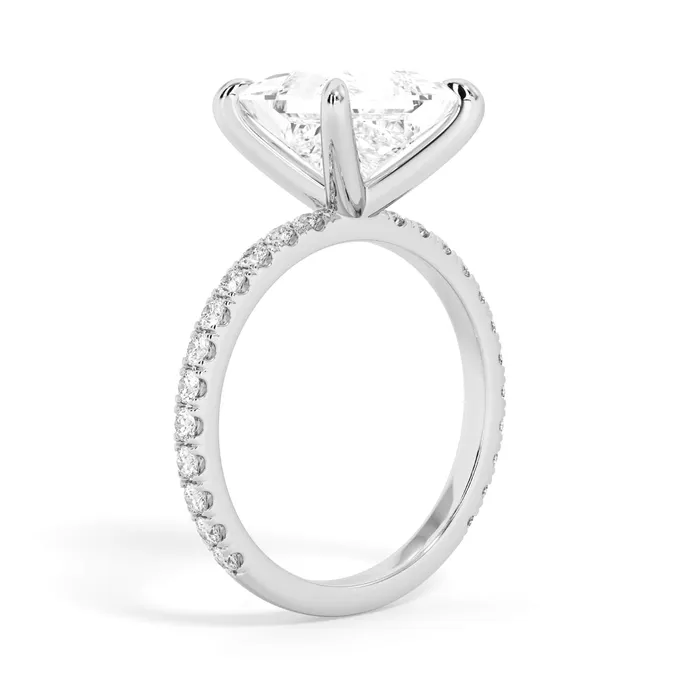 deBebians Rings Round Pave Engagement Ring
