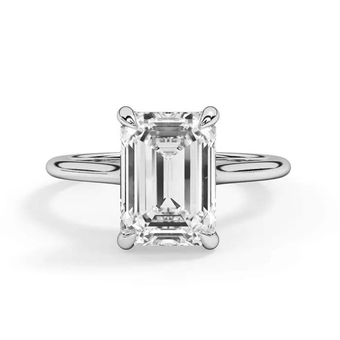 deBebians Thin Solitaire Engagement Ring 15mm Wide Rings