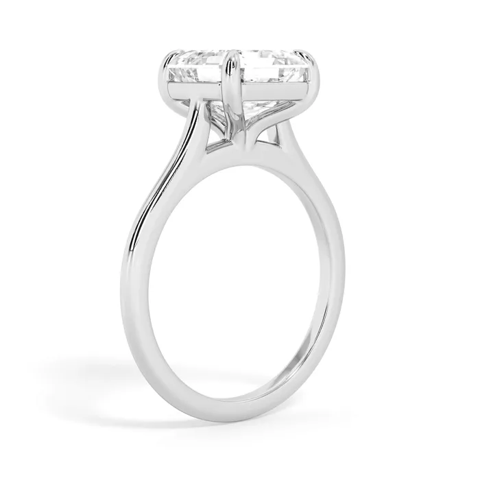 deBebians Thin Solitaire Engagement Ring 15mm Wide Rings deBebians Thin Solitaire Engagement Ring 15mm Wide Rings