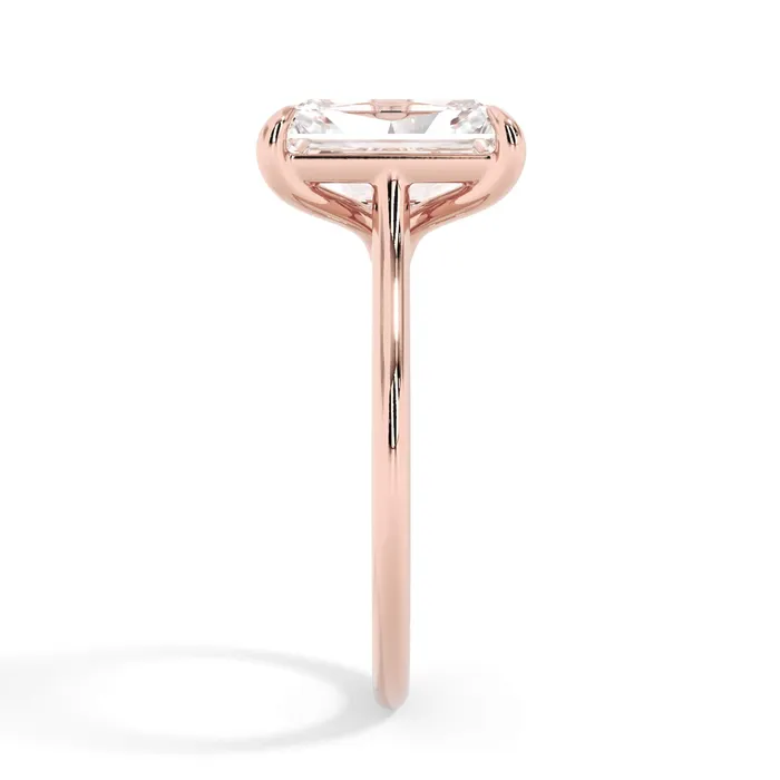 deBebians Thin Solitaire Engagement Ring 15mm Wide Rings deBebians Thin Solitaire Engagement Ring 15mm Wide Rings