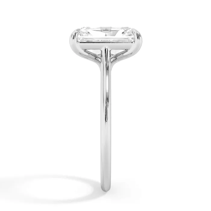 deBebians Thin Solitaire Engagement Ring 15mm Wide Rings deBebians Thin Solitaire Engagement Ring 15mm Wide Rings