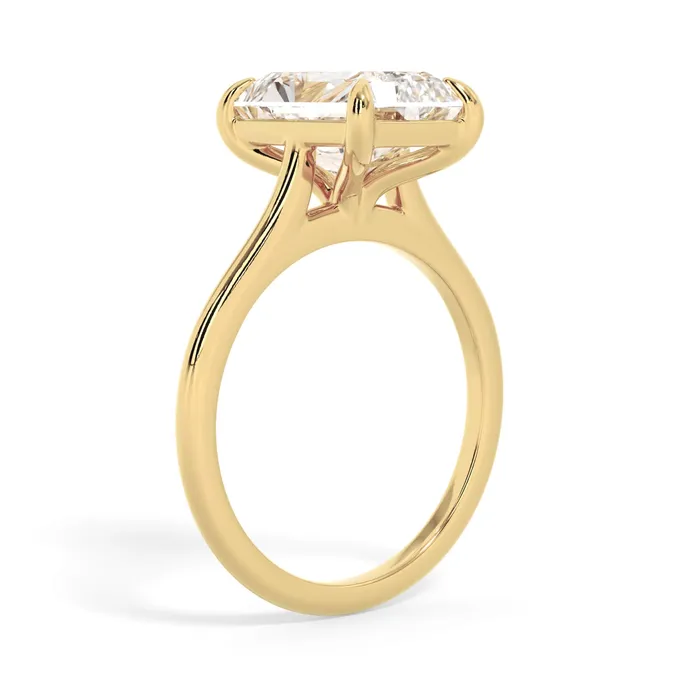 deBebians Thin Solitaire Engagement Ring 15mm Wide Rings deBebians Thin Solitaire Engagement Ring 15mm Wide Rings