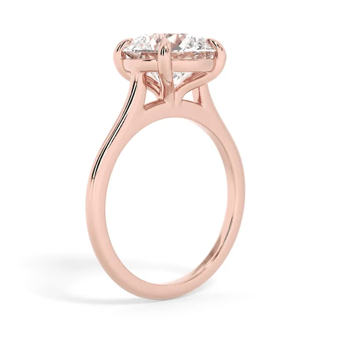 deBebians Thin Solitaire Engagement Ring 15mm Wide Rings deBebians Thin Solitaire Engagement Ring 15mm Wide Rings