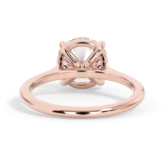 deBebians Thin Solitaire Engagement Ring 15mm Wide Rings deBebians Thin Solitaire Engagement Ring 15mm Wide Rings