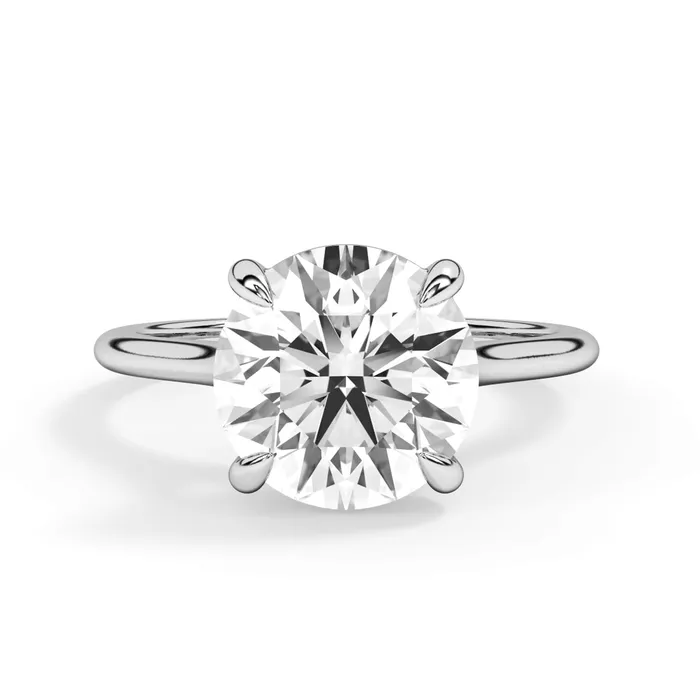 deBebians Thin Solitaire Engagement Ring 15mm Wide Rings deBebians Thin Solitaire Engagement Ring 15mm Wide Rings