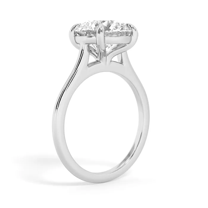 deBebians Thin Solitaire Engagement Ring 15mm Wide Rings deBebians Thin Solitaire Engagement Ring 15mm Wide Rings